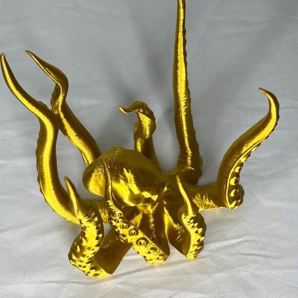 Gold Octopus Figurine Decorative Art 5" Tentacles - Picture 4 of 7